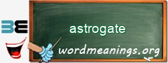 WordMeaning blackboard for astrogate